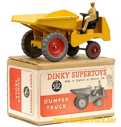 Dinky Toys also made a reverse tipping dumper truck No 962